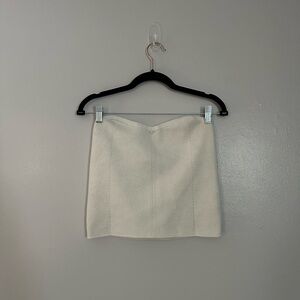 Aerie Cream Ribbed Tube Top XL